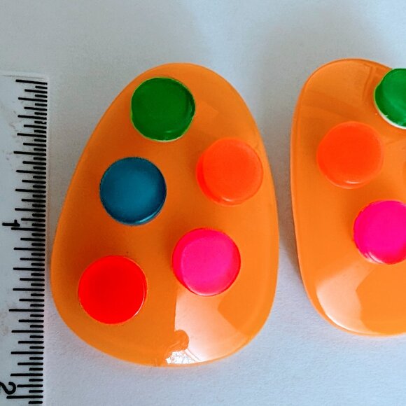 Early 80s Fun Vintage Pierced Earrings - Lot of 5 - Picture 2 of 6